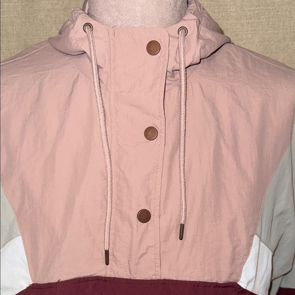 Ashley By 26 International Women's Burgundy and Beige Utility Jacket - Picture 4 of 8